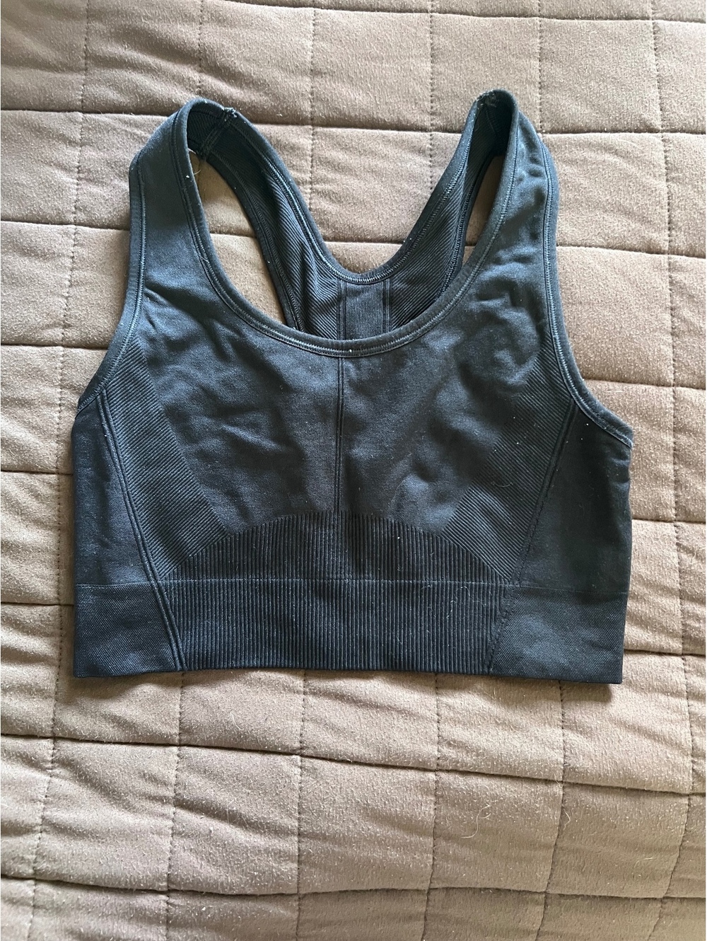 All in Motion Women's Medium Seamless Racerback Sports Bras, 3-Pack, Black, Gray - Picture 2 of 6